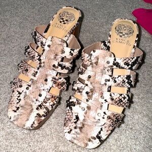 Vince Camuto Strappy Animal Print Block Heels. Women Size 7.5